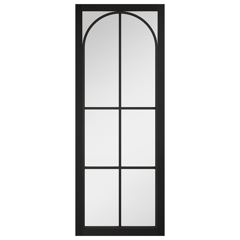 Astoria 1981mm X 762mm Clear Glazed Internal Door In Black