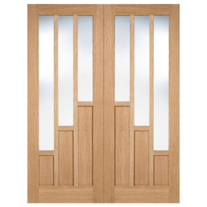 Coventry 1981mm X 1168mm Clear Glass Internal Door Pair In Oak