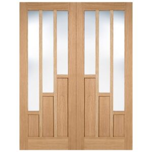 Coventry 1981mm X 915mm Clear Glass Internal Door Pair In Oak