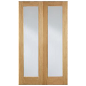 Hemlock 1981mm X 1524mm Clear Internal Door Pair In Oak