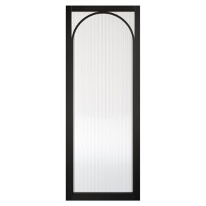 Melrose 1981mm X 686mm Reeded Glass Internal Door In Black Frame