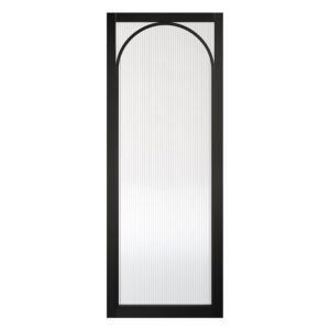 Melrose 1981mm X 838mm Reeded Glass Internal Door In Black Frame