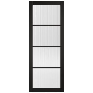 Soho 2040mm X 726mm Reeded Glazed Internal Door In Black