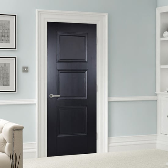 Amsterdam 1981mm x 762mm Fire Proof Internal Door In Black