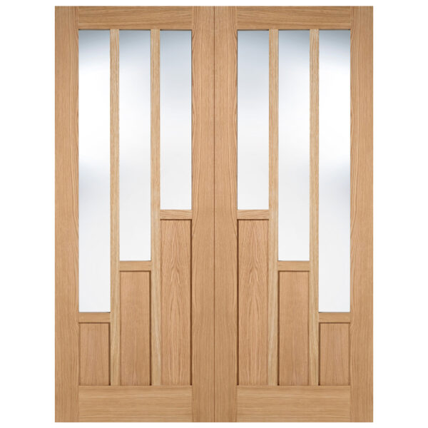 Coventry 1981mm X 915mm Clear Glass Internal Door Pair In Oak