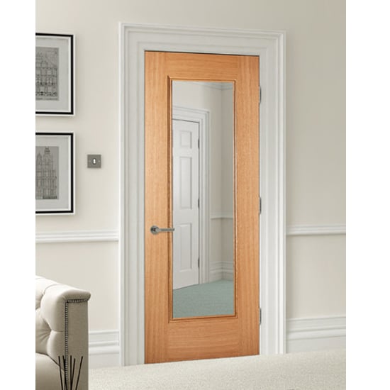 Eindhoven Glazed 1981mm x 686mm Internal Door In Oak