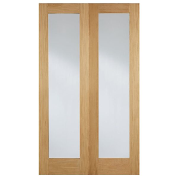 Hemlock 1981mm X 1219mm Clear Internal Door Pair In Oak