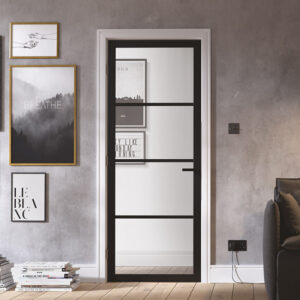 Soho Glazed 1981mm x 686mm Internal Door In Black