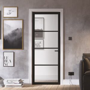 Soho Glazed 1981mm x 838mm Internal Door In Black